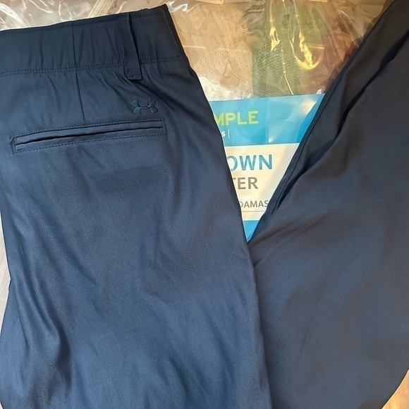 Under Armour Navy Golf Straight Leg Men Pants Elastic Waist 32x32 - Picture 6 of 8